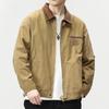 Mu Qiu Menswear | Trendy Mountain Style Outdoor Lapel Loose Workwear Jacket for Men In High-End Pearl Canvas American Style