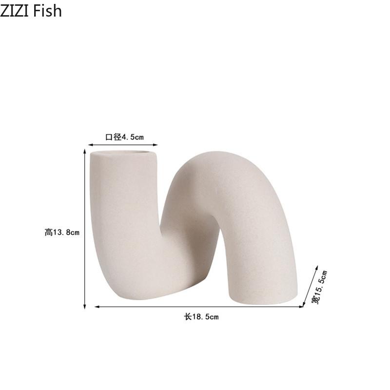 Keramikvase Kreative Trockenblumenvase Wohnzimmerdekoration Kunst Blumenarrangement Ornamente Heimdekorationszubehör