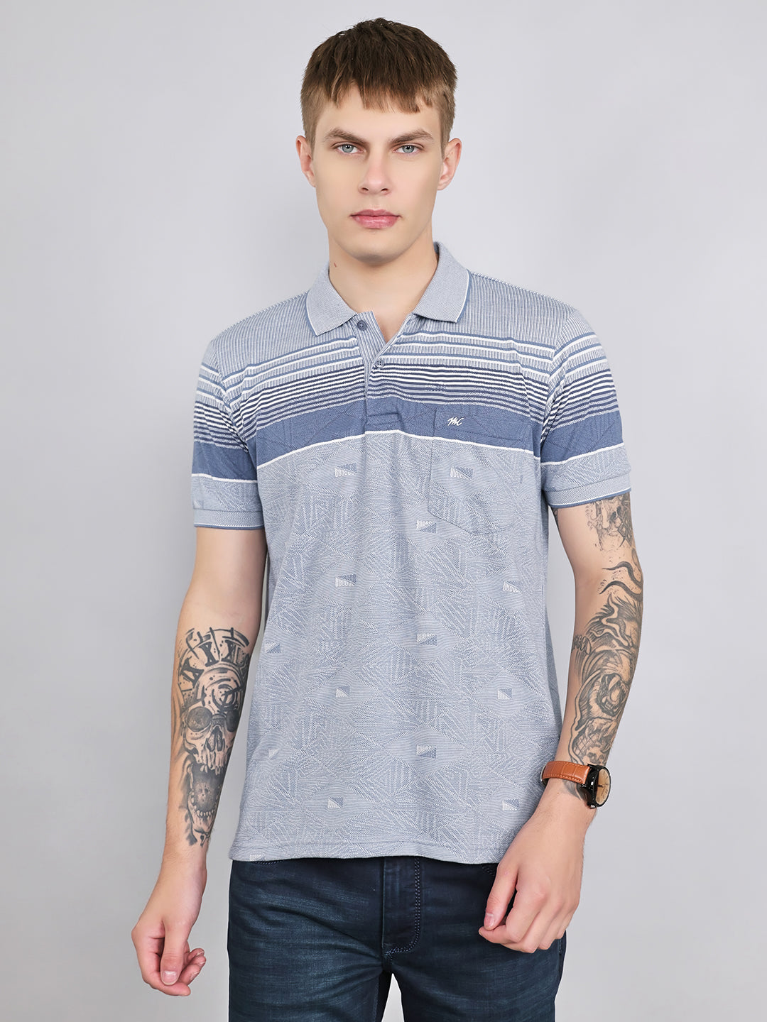 Monte Carlo Men Regular Fit Grey Tshirt M серый