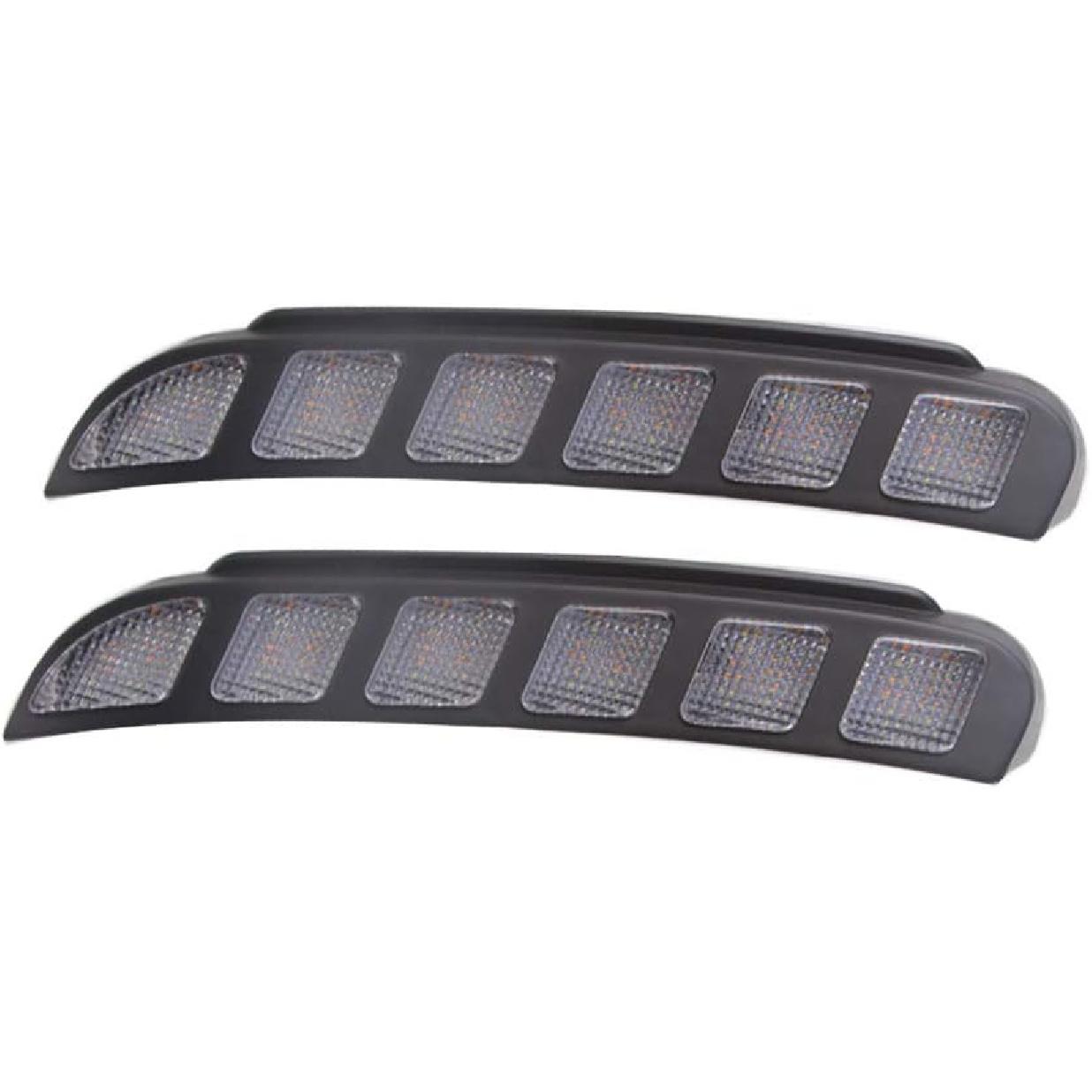 

Super Bright LED Daytime Running Light Dual Color DRL for Explorer 2016-2019 Replacement Front Bumper Fog Lamp Assembly Model B 1 Pair(Front L/R)