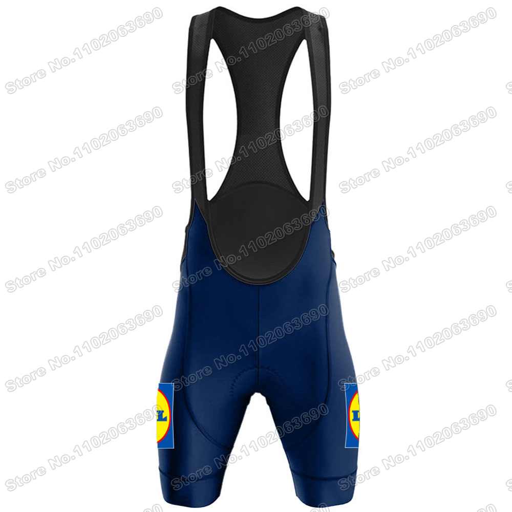 Tým Lidl Cyklistický dres Set Mistr světa Cyklistické oblečení Pánské Krátký rukáv Sestava Silniční kolo Dres Oblek Cyklistické kraťasy s laclem