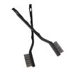 20 Pcs Mini Wire Brush Set Curved Handle Stainless Steel Cleaning Brushes for Cleaning Welding Slag with 2 Pcs Scrapers