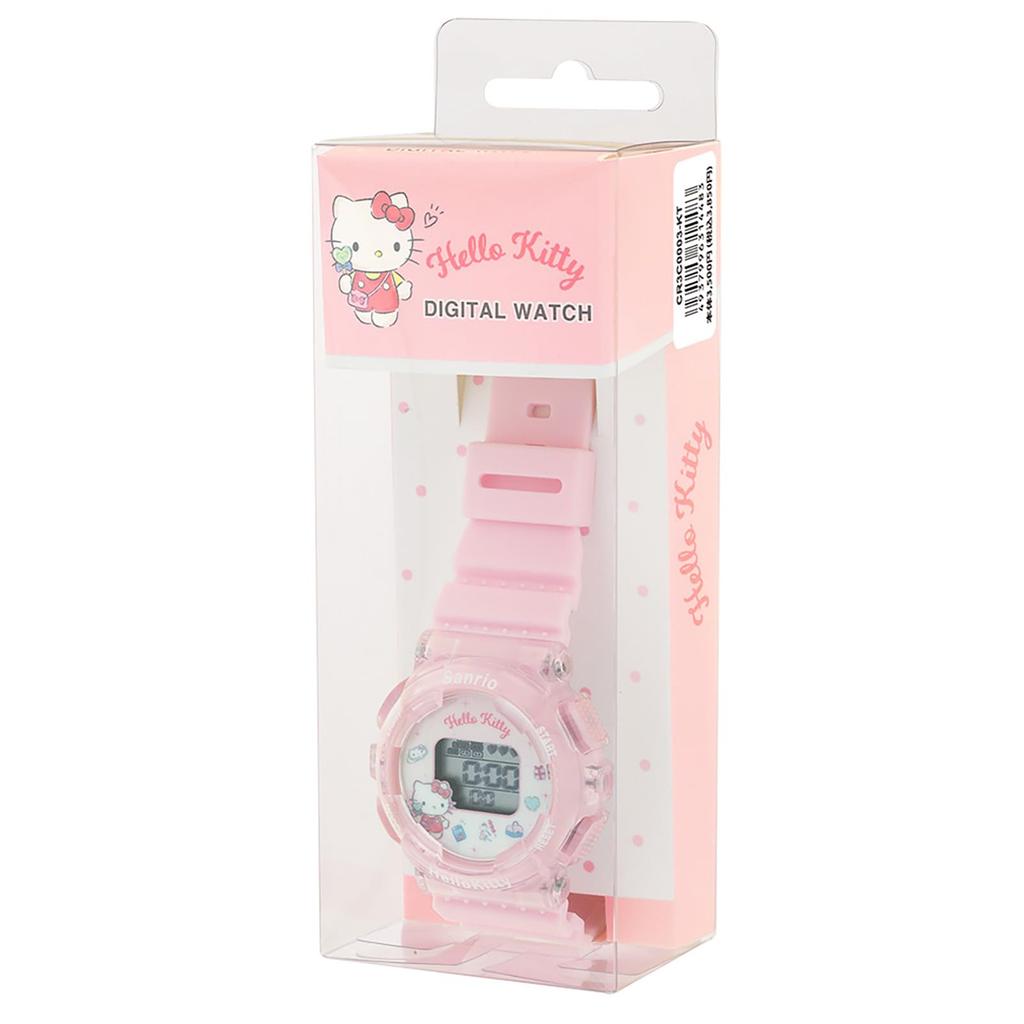 Flamme Sanrio Hello Kitty Digitale Uhr mit Hintergrundbeleuchtung und Weckfunktion Mädchen Rosa [Sun Co., Ltd.] J-Axis CR3C0003-KT