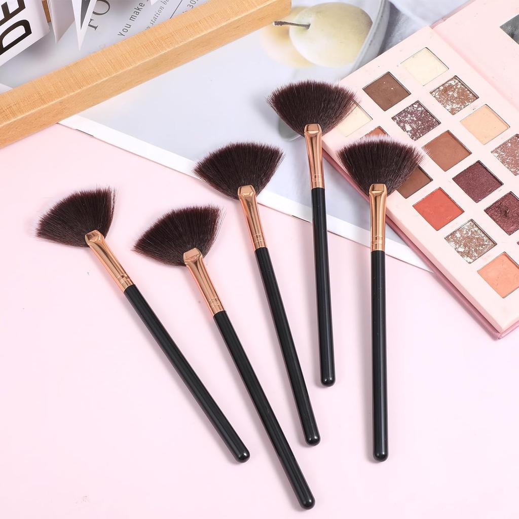 6 Pieces Facial Brushes Slim Soft Fan Brushes Esthetician Face Mask Applicator Fluffy Brush Makeup Applicators for Glycolic Peel Mask