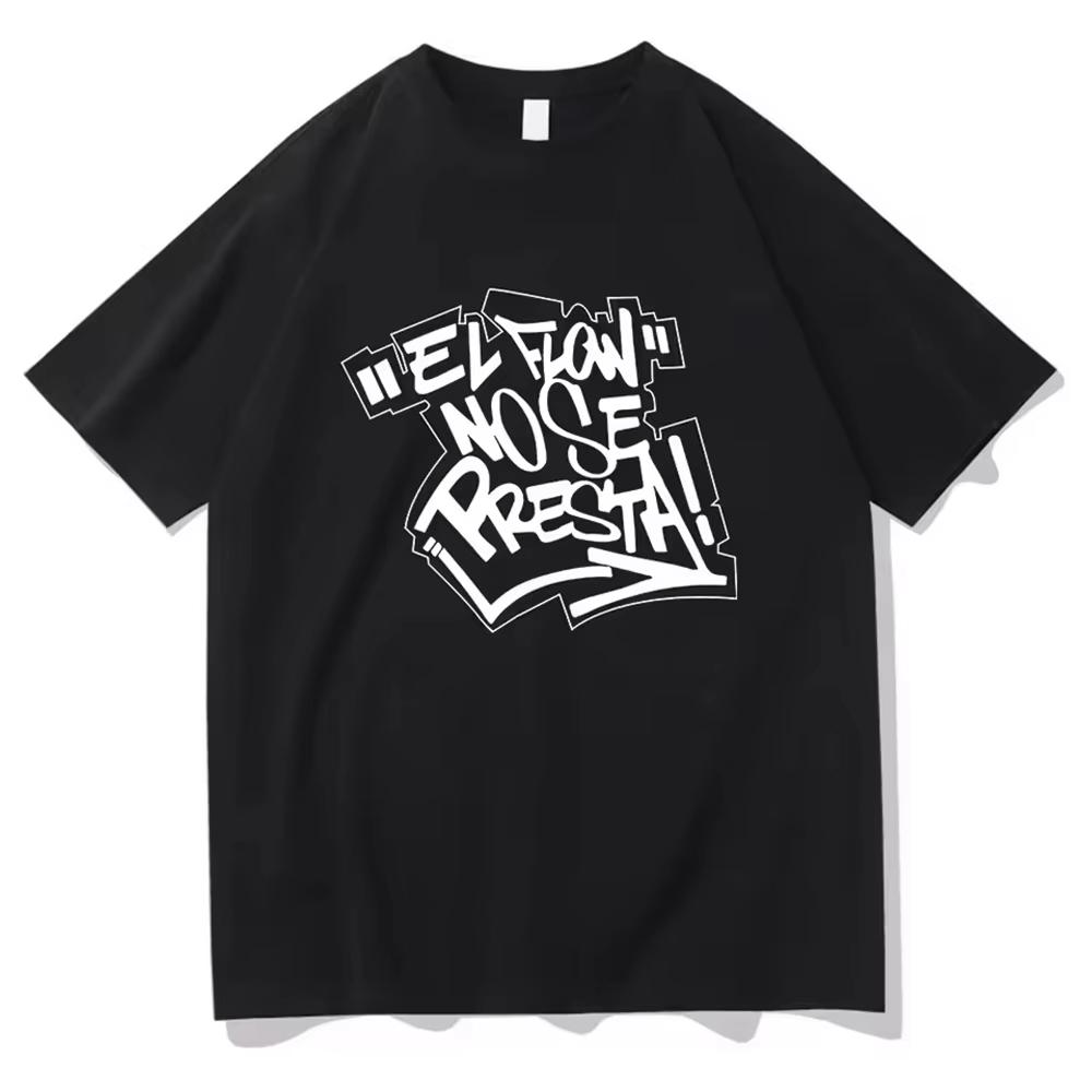 Mens Clothing Short Sleeve Round Neck Men T-Shirt New in Top Tees Tee Shirt Homme Nicki Nicole EL FLOW NO SE PRESTA Tshirt