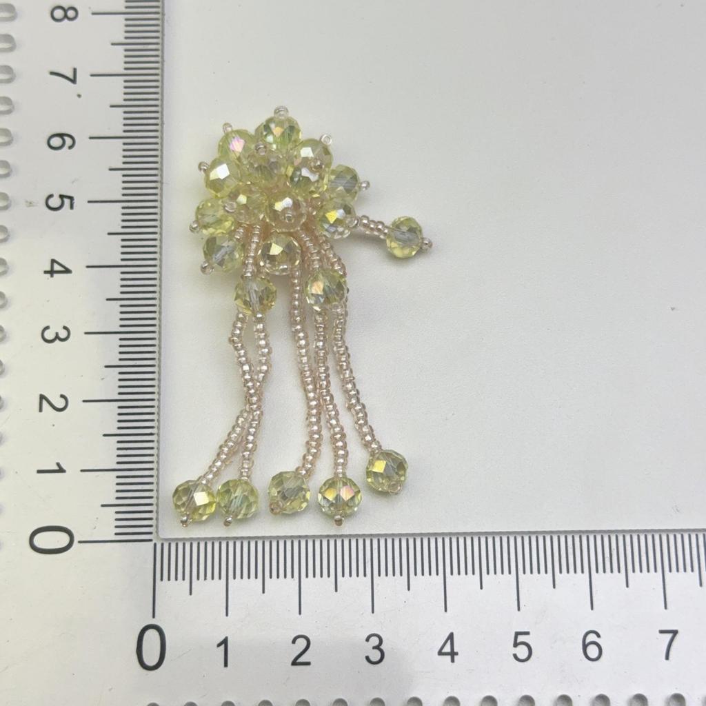 Crystal Tassel Woven Flower Hairpin & Earring Accessories