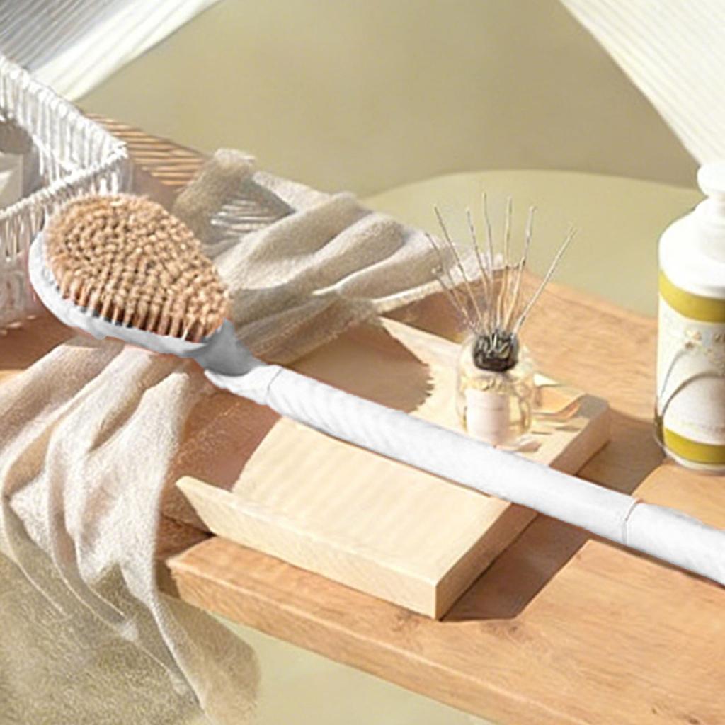 Handle Bath Brush Back Foot Scrubber Detachable Massage Shower Cleaning Exfoliation Brush