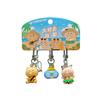Bear Brave Resin Keychain With Coconut Tree And Swim Ring Design For Gift Kids