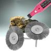 10 Pcs Polishing Brush Steel Wire Flat Type   Brush Hd(3*25mm)