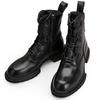 Martin Boots Men'S Winter Velvet Leather British Style Tooling Boots Medium And High-Top Casual Thick-Soled Military Boots Locomotive Boots Men