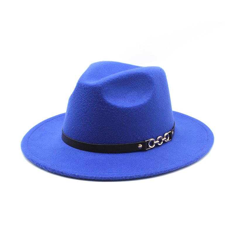 Felt Big Eaves Hat Woolen Hat Chain British Style Classic Jazz Top Hat Jz-68