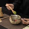 2-8PCS Japanese Flint Red Matcha Making Set Bamboo Matcha Brush Exquisite Matcha Bowl Box with Whisk Sumptuous Tea Tools Gifts