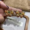 Medieval Diamond-Set Colored Glazed Butterfly Retro Court Earrings Heavy Industry Stud Earrings
