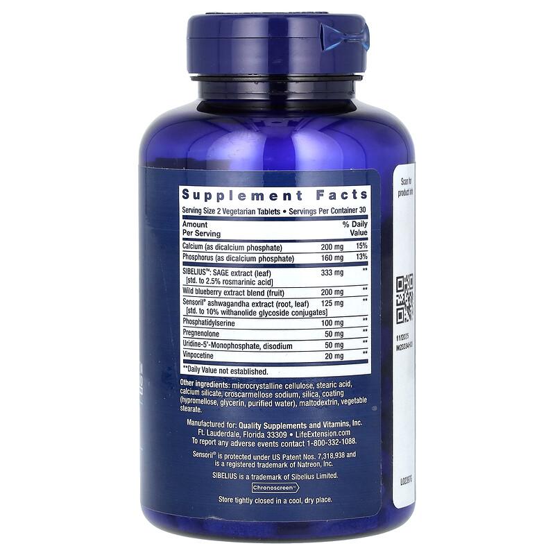 Cognitex Elite Pregnenolone, 60 Vegetarian Tablets