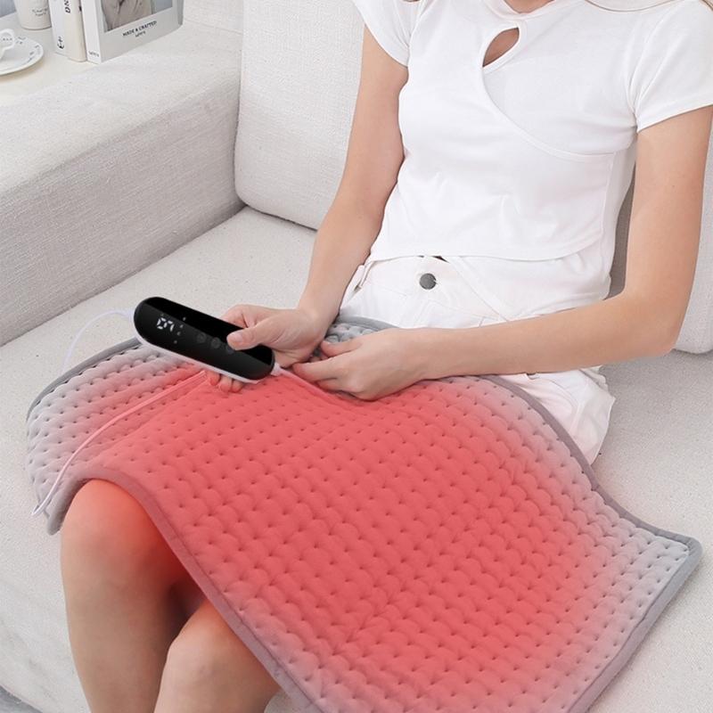 Soft Fleece Electric Warming Pad 30-65℃ Adjustable Heat Setting Auto Temperature Regulation