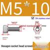 304 Stainless Steel Hex Socket Head Cap Screws, Cylindrical Head, DIN912.
