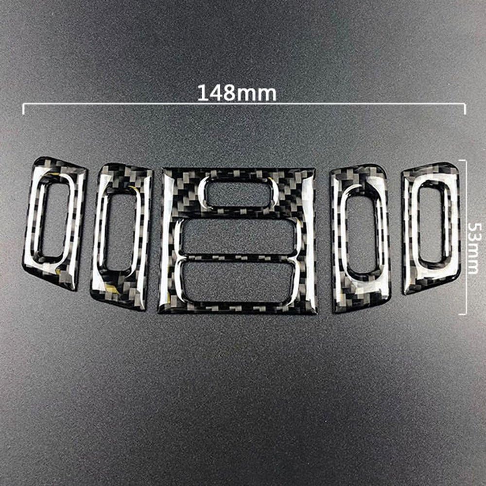 Thor-Ind Carbon Fiber Central Air Conditioning Vent Outlet Cover Trim Frame for BMW Old 3 Series E90 E92 E93 2005-2012 Car Interior Decor Decal