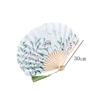 Home Decoration Gift Sea Shell Shape Bamboo Craft Folding Fan Photography Prop Dance Fan Hand Fan