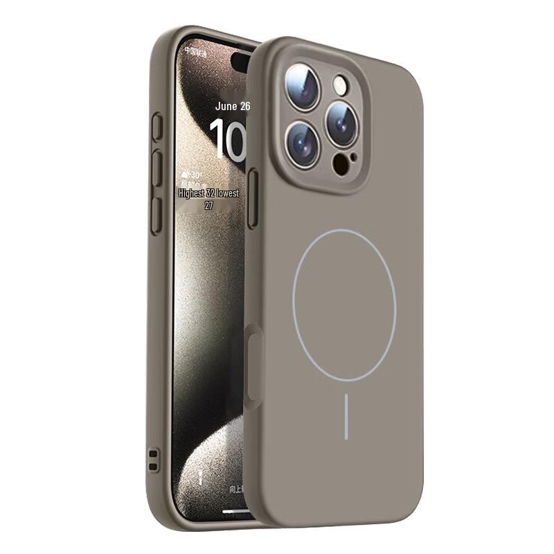 

Ударопрочный чехол для телефона из жидкого силикона Magsafe iPhone 16