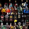 MOC Cavaler Medieval Figurine Castel Blocuri de Construcție Armă Lup Spadasini Gardă Arc Săgeată Scut Steaguri Cal de Război Jucării Cadouri S002