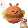 Interactive Dog Chew Toy, Plush Squeaky Ball for Puppy Bite Resistant TPR Teeth Cleaning Pet Toy Training