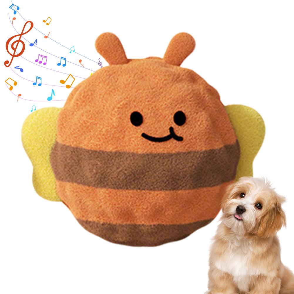 

Interactive Cartoon Dog Chew Toy Plush Bite Resistant Puppy Squeaky Toy Animal Shape TPR Prick Ball Toy Dental Health