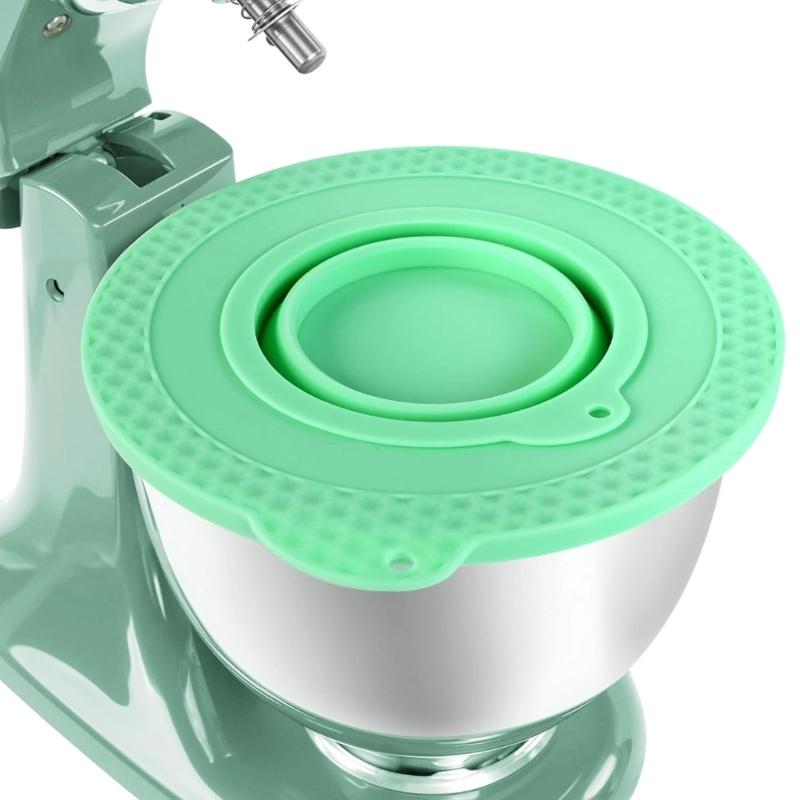 Silicone Mixing Bowl Cover Splash Proof Stand Mixer Bowl Lid for 4.5-5QT Tilt Head Stand Mixers Bowl Kitchen Accessory