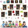BelleAngle 36pcs Reading Strategy Posters Classroom Decorations Educational Reading Bulletin Board Set for Kindergarten PreSchool Daycare Library
