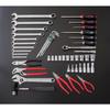 TONE TSH4509 Tool Set, 12.7mm (1/2") Drive, Red, 53 Pieces