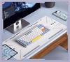 Slim 84-Key Wireless/Wired Tri-Mode Portable Silent Mechanical Keyboard for Office Use