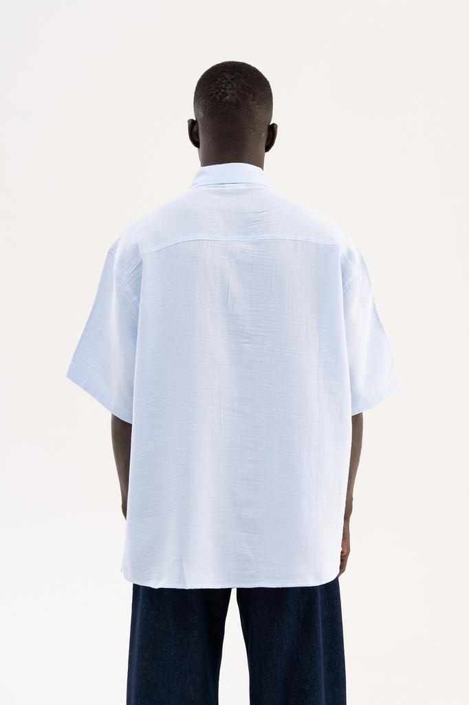 Machinist Oversized Basic Cotton Men's Shirt – Light Blue S