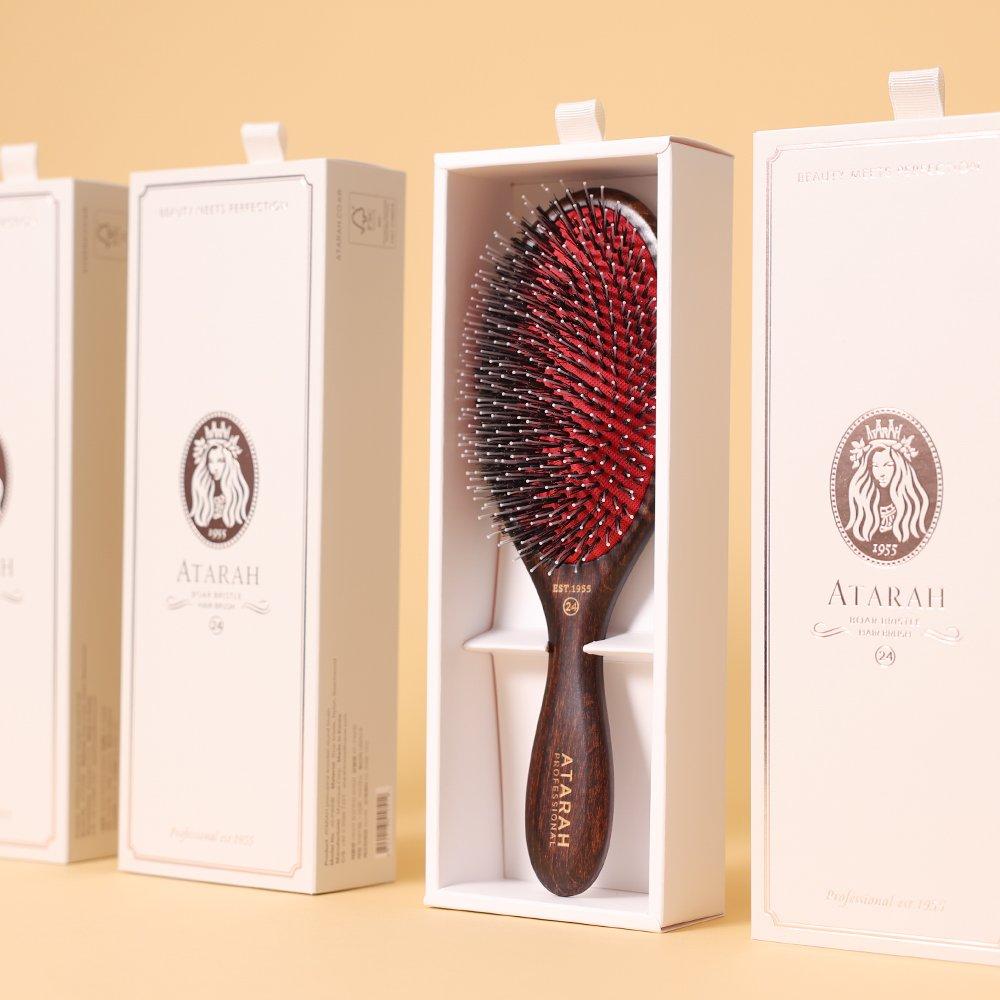 Donmo Cushion Wooden Round Hair Brush AT- PWRB