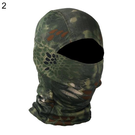 Unisex Camo Print Outdoor Cycling Balaclava Neck Gaiter Cap Full Face Cover