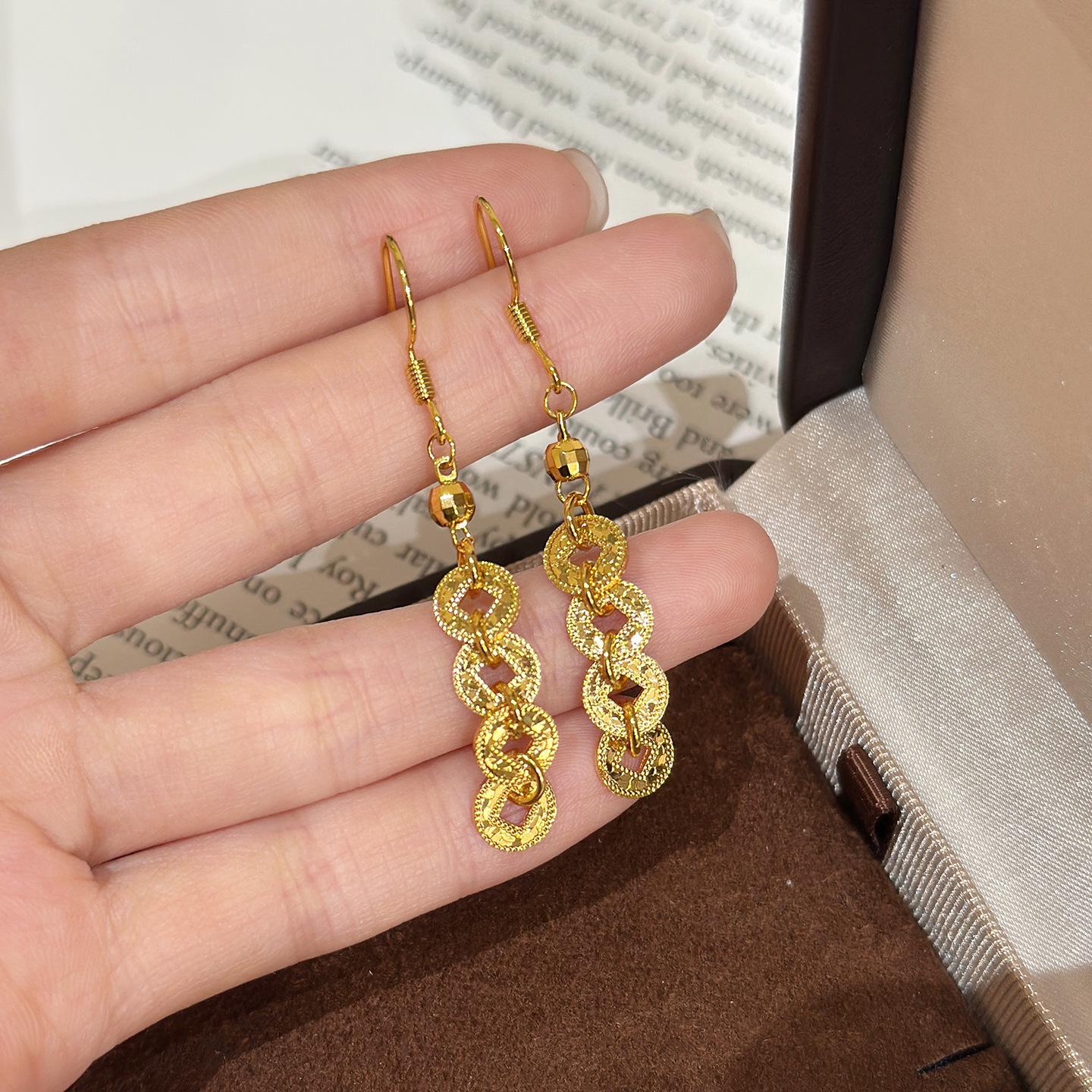Elegant Copper Coin Tassel Earrings: Chic, Lightweight, and Versatile Accessories