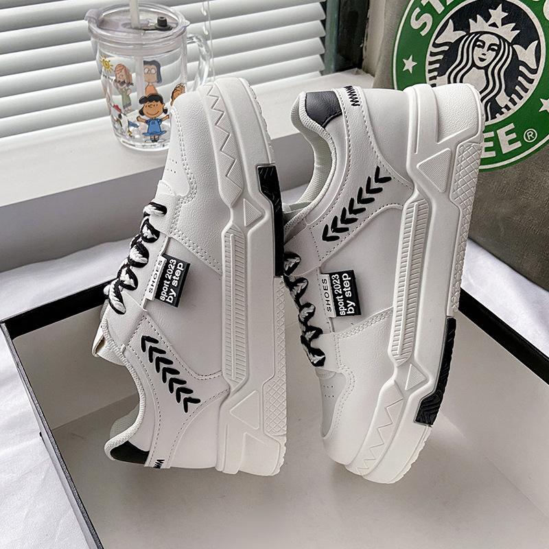 

2025 spring new wheat ear student board shoes daily Korean version platform white shoes sports versatile casual shoes 1667 35