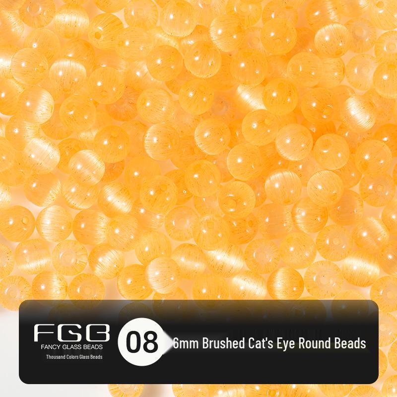 6mm Frosted Cat's Eye Glass Seed Beads for Handmade DIY Bracelets and Accessories