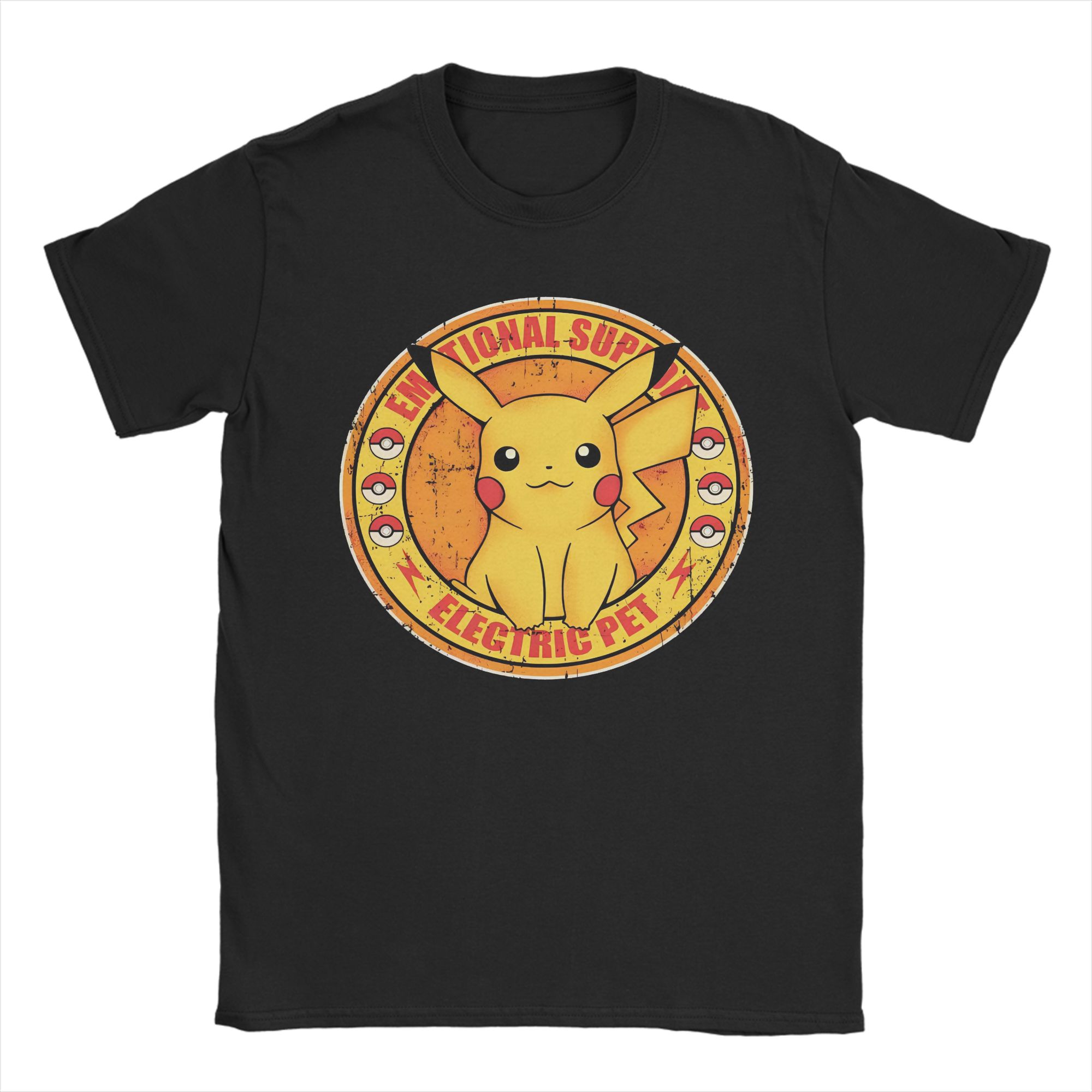 

Printed Pokemoned Gym Gengar T-Shirt Men Round Neck Short Sleeve Tops Cotton Summer Clothing 4XL