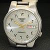 GENUINE VINTAGE SEIKO 5 AUTOMATIC JAPAN 7S26A MENS SILVER DIAL WATCH A702462-5 R124-a702462