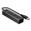 LINDY Hub USB 3.0 4 ports Aluminium Gris