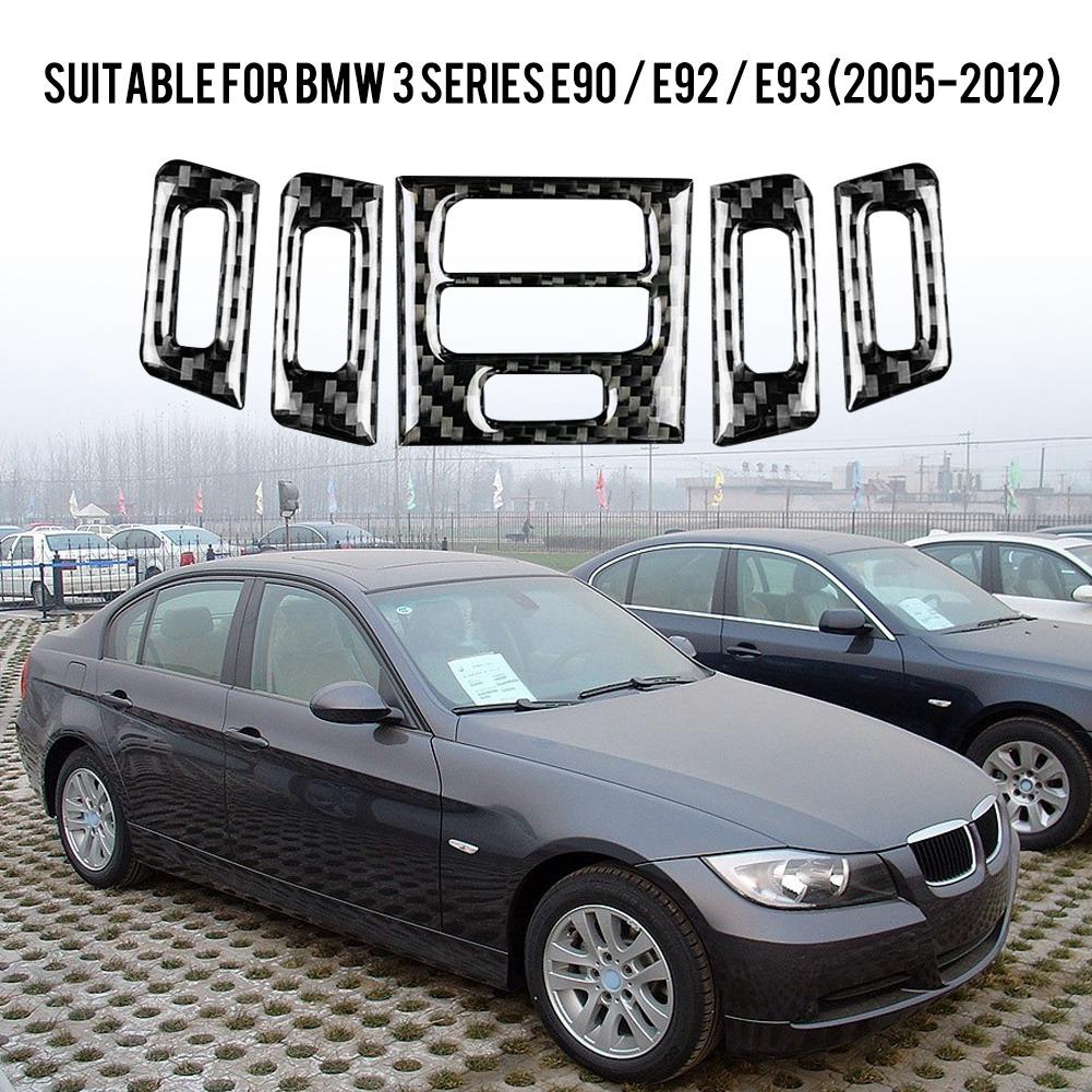 Carbon Fiber Car Interior Air Conditioner Outlet Panel Frame Cover Trim for BMW E90 92 93 (A)
