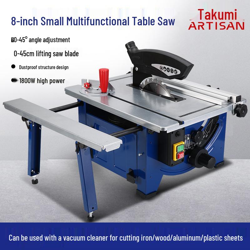 Compact Dust-Free Multifunctional Table Saw for Woodworking