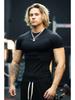 2024 Men's Muscle Fit Short Sleeve Gym T-shirt for Summer Outdoor Running and Training