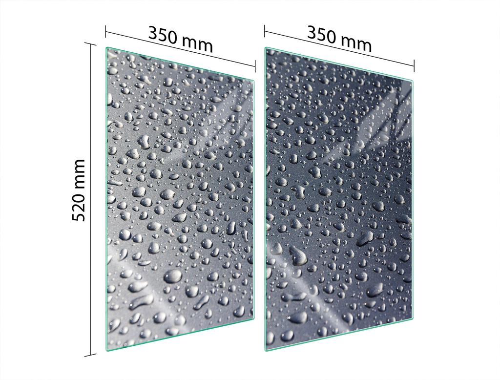 SZKLANA PŁYTA OCHRONNA DO KUCHNI 2x35x52 KROPLE