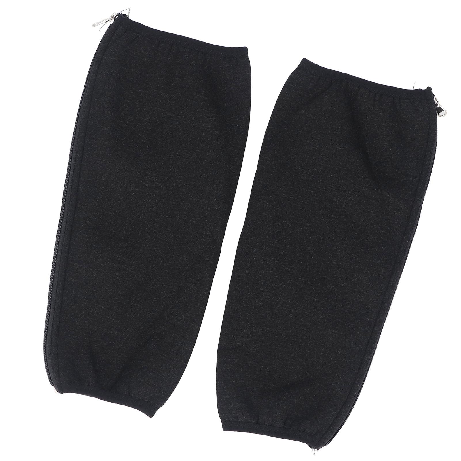 

1 пара зимних наколенников на молнии, утолщенные, с мягкой бархатной подкладкой, гетры-рукава для мужчин и женщин, коричневые Brown Velvet Lining 15.7in