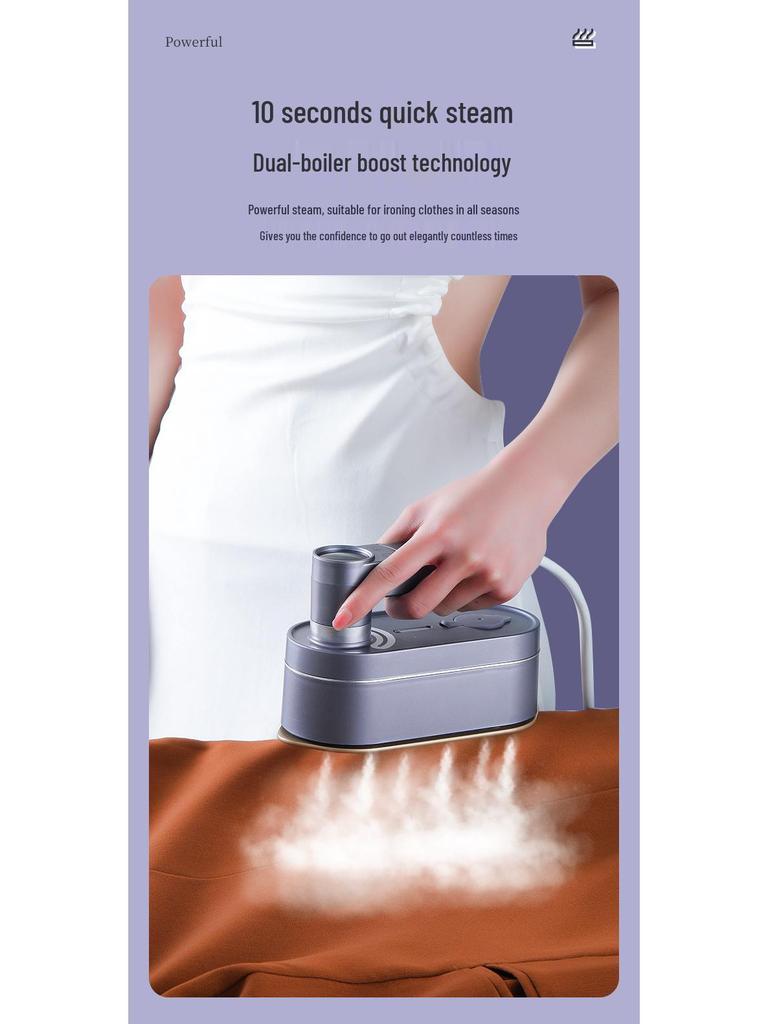 Digital Display Foldable Handheld Steamer: Compact Travel Iron