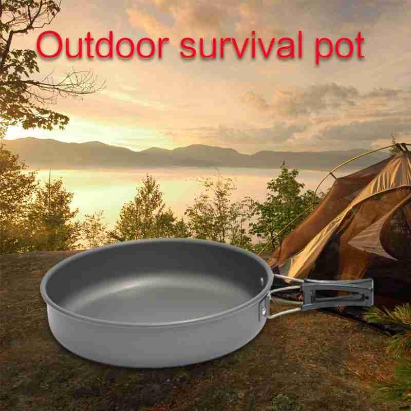 Ultra-light Aluminum Alloy Camping Cookware Utensils Tableware Cooking Outdoor Teapot Pot Frying Picnic Kettle Pan