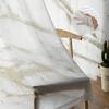 Weißer und goldener Muster-Marmor-Voile-Vorhang für Wohnzimmer, transparenter Tüll-Fenstervorhang für Schlafzimmer-Accessoires-Dekor