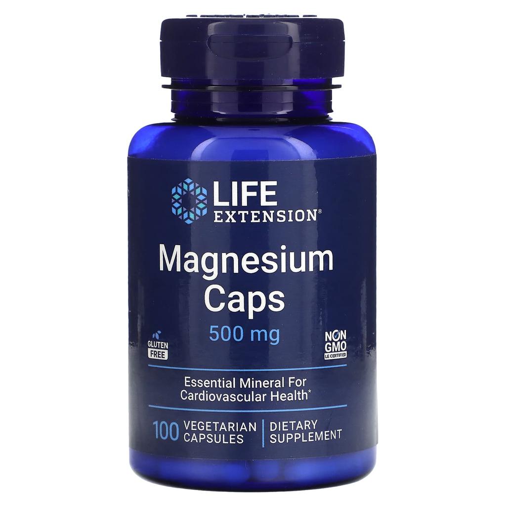 Magnesium Capsules, 500Mg, 100 Veggie Capsules