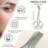 High-End Stainless Steel Built-in Eyebrow Scissors, High Hardness Sharp Blades, Ergonomic Design, Precision Grooming Tool for Fine Eyebrow Trimming, A
