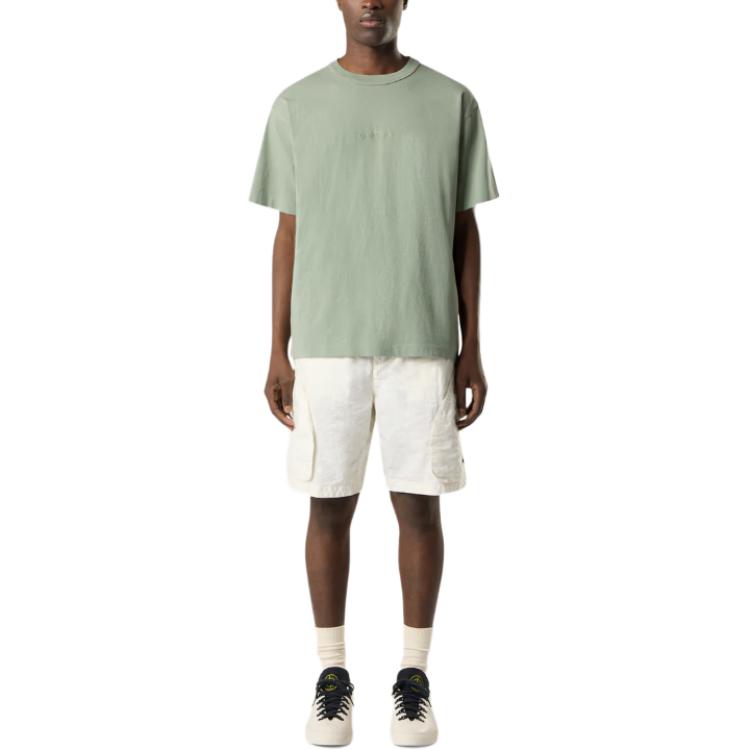 STONE ISLAND Logo Embroidered Crewneck T Shirt K1S152100025S0050V0055